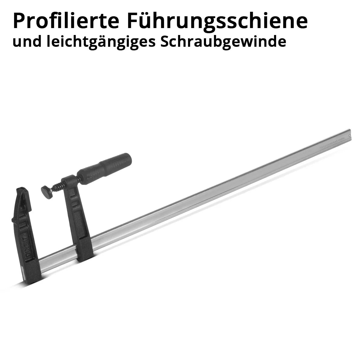 Steelworks screw clamp 120x800 mm | powerful clamping clamp made of steel and plastic | F-clade for fixing workpieces | Stable compound with span 800 mm, clamping depth 120 mm