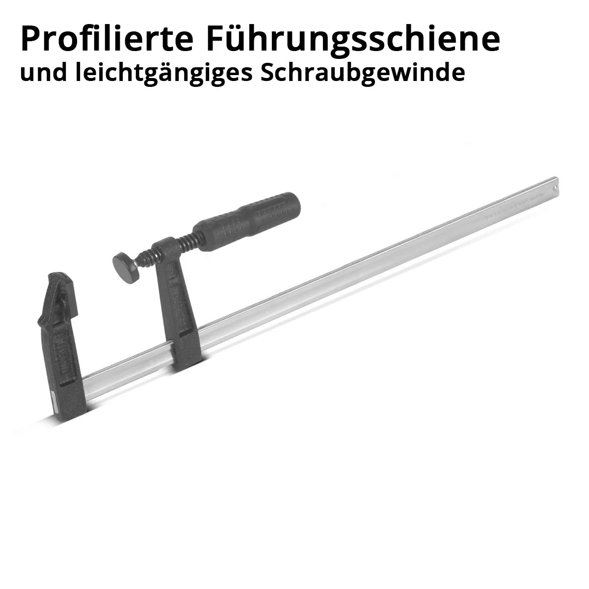 Steelworks screw clamp 80x500 mm 2 Set | powerful clamping clamp made of steel and plastic | F-Zwinge for fixing workpieces | Stable clamp with span 500 mm, clamping depth 80 mm