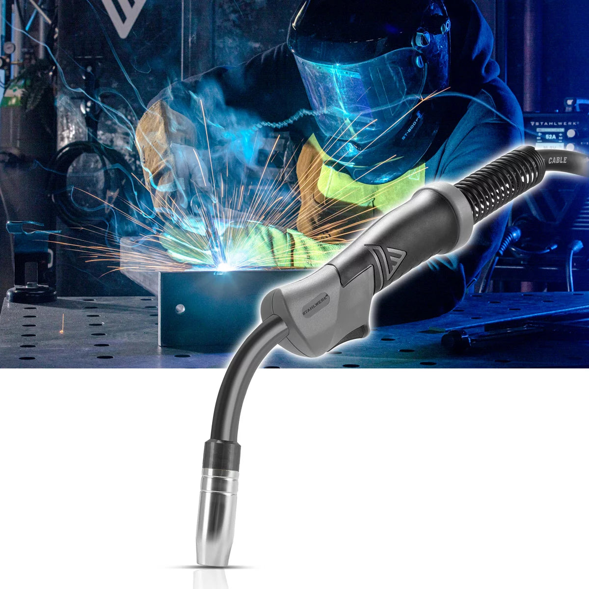 Stahlwerk MIG MAG-WEISS burner AK15 / MB15 with 5 meters of hose package / burner for Mig Mag welding equipment / welding accessories