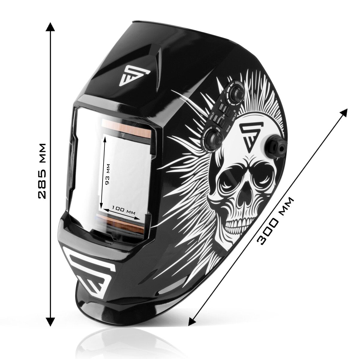 STAHLWERK 3 in 1 Automatik Schweisshelm ST-990 SE "Sonderedition Skull" Real Colour Helm | Schweißschirm | Schweißmaske | Schweißschild zum professionellen Schweißen, Schneiden und Schleifen