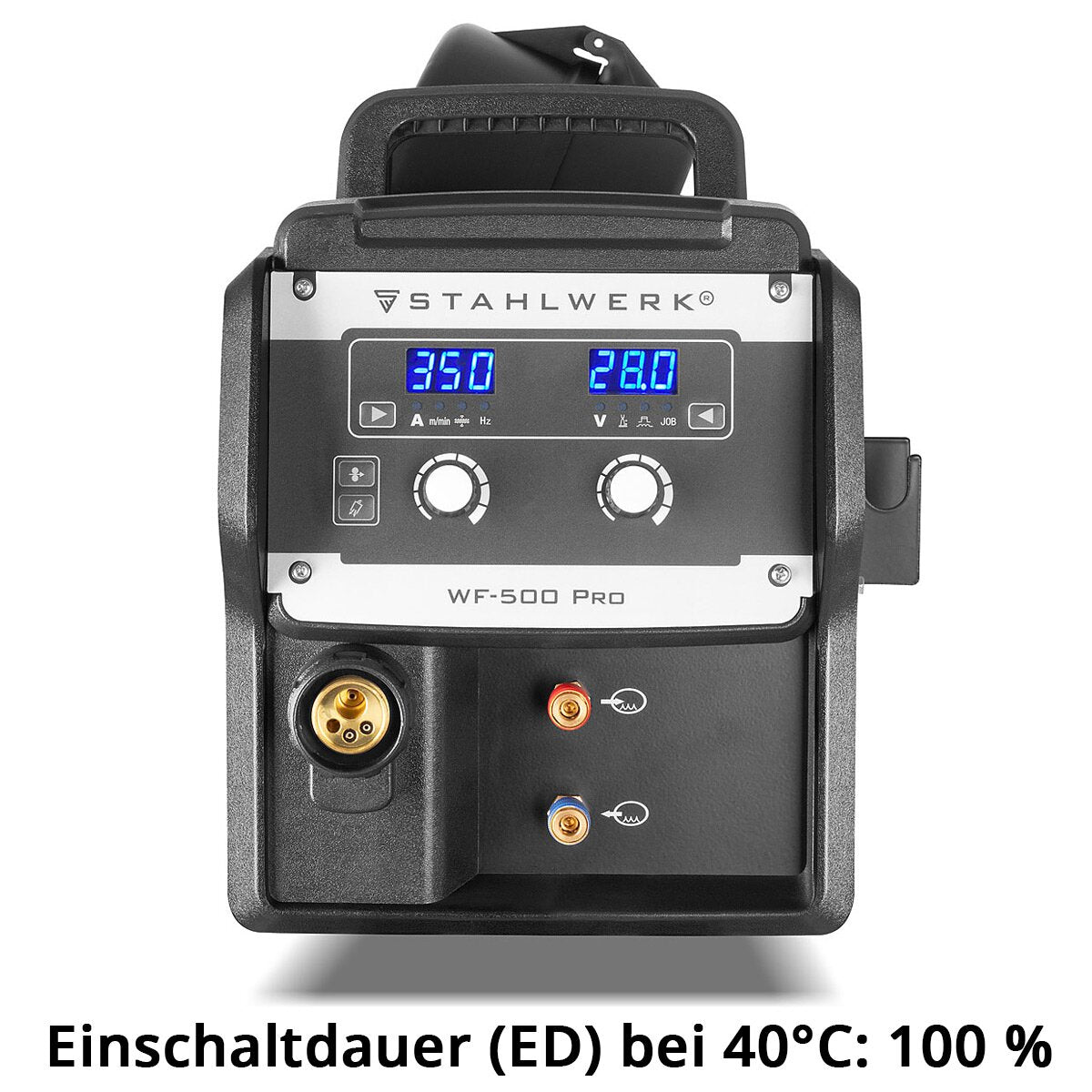 Saldatura industriale in acciaio MIG 350 DP Attrezzatura completa di inverter IGBT a raffreddamento ad acqua con 350 A e funzione spot, sistema Mig Mag Weiss con puls | Double Pulse | Impulso ad alta velocità