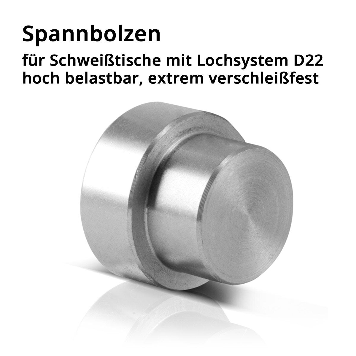 STAHLWERK Schweißtisch-Zubehör-Basic-Set Hochwertige Spann- und Fixierhilfen für D22 Lochsystem mit 2 Schraubzwingen und 4 Spannbolzen