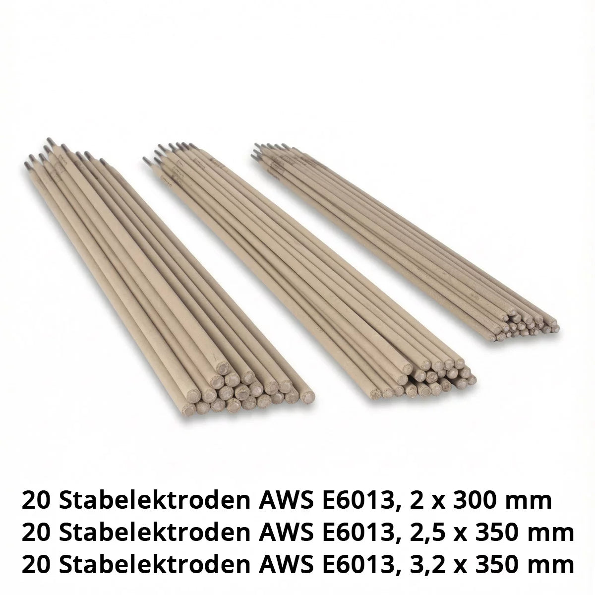 Juego de electrodos de varilla STAHLWERK con caja de almacenamiento impermeable | Varillas de soldadura AWS E6013 RR en portaelectrodos | Paquete económico de 60 electrodos | 2,0 x 300 mm | 2,5x350 mm | 3,2x350mm