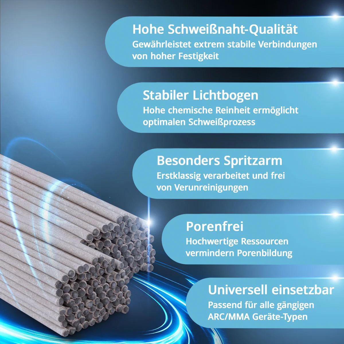 STAHLWERK 2 x AWS E6013RR stick electrodes thick rutile coated 2 mm x 300 mm, welding current 50-70 A, high chemical purity, 2 kg MMA ARC