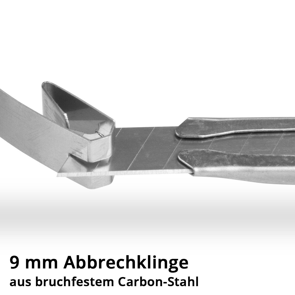 STAHLWERK Cuttermesser 10er Set mit 9 mm Abbrechklingen aus bruchfestem Carbon-Stahl präziser Cutter | Teppichmesser | Sicherheitsmesser | Paketmesser | Kartonmesser