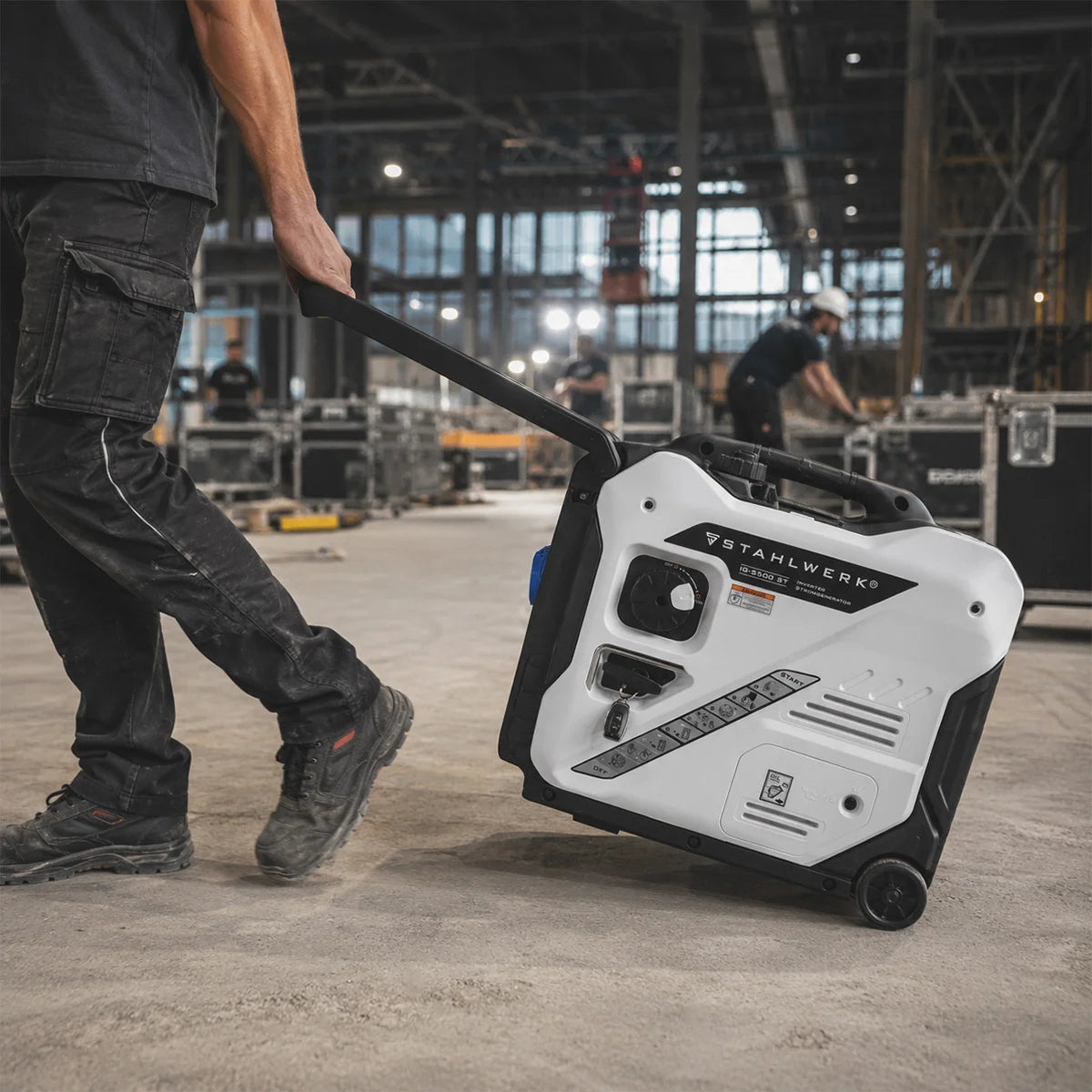 STAHLWERK IG-5500 ST Benzin Generator 5,5 kW | 7,48 PS | Inverter Stromgenerator | Stromerzeuger | Notstromaggregat mit Fernbedienung & E-Starter, verbrauchseffizient und wartungsarm