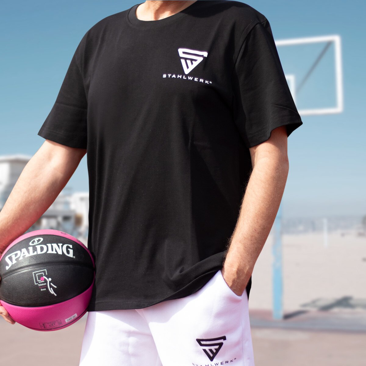STAHLWERK T-Shirt Größe XXL Kurzarm-Hemd mit Logo-Print aus 100% Baumwolle