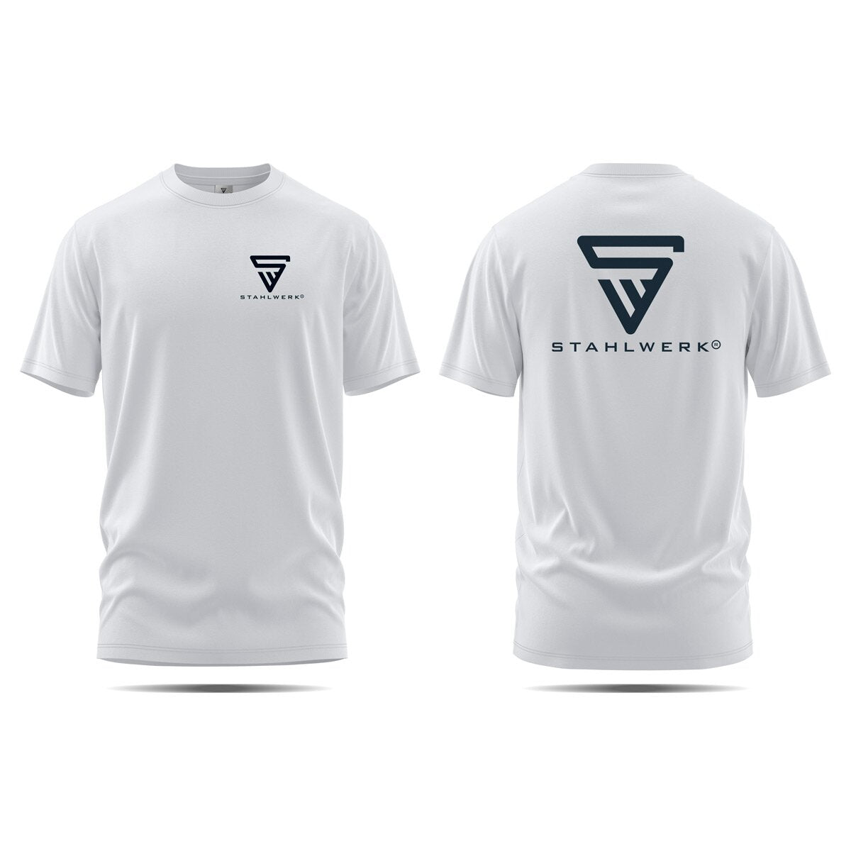 STAHLWERK T-Shirt Größe M Kurzarm-Hemd mit Logo-Print aus 100% Baumwolle