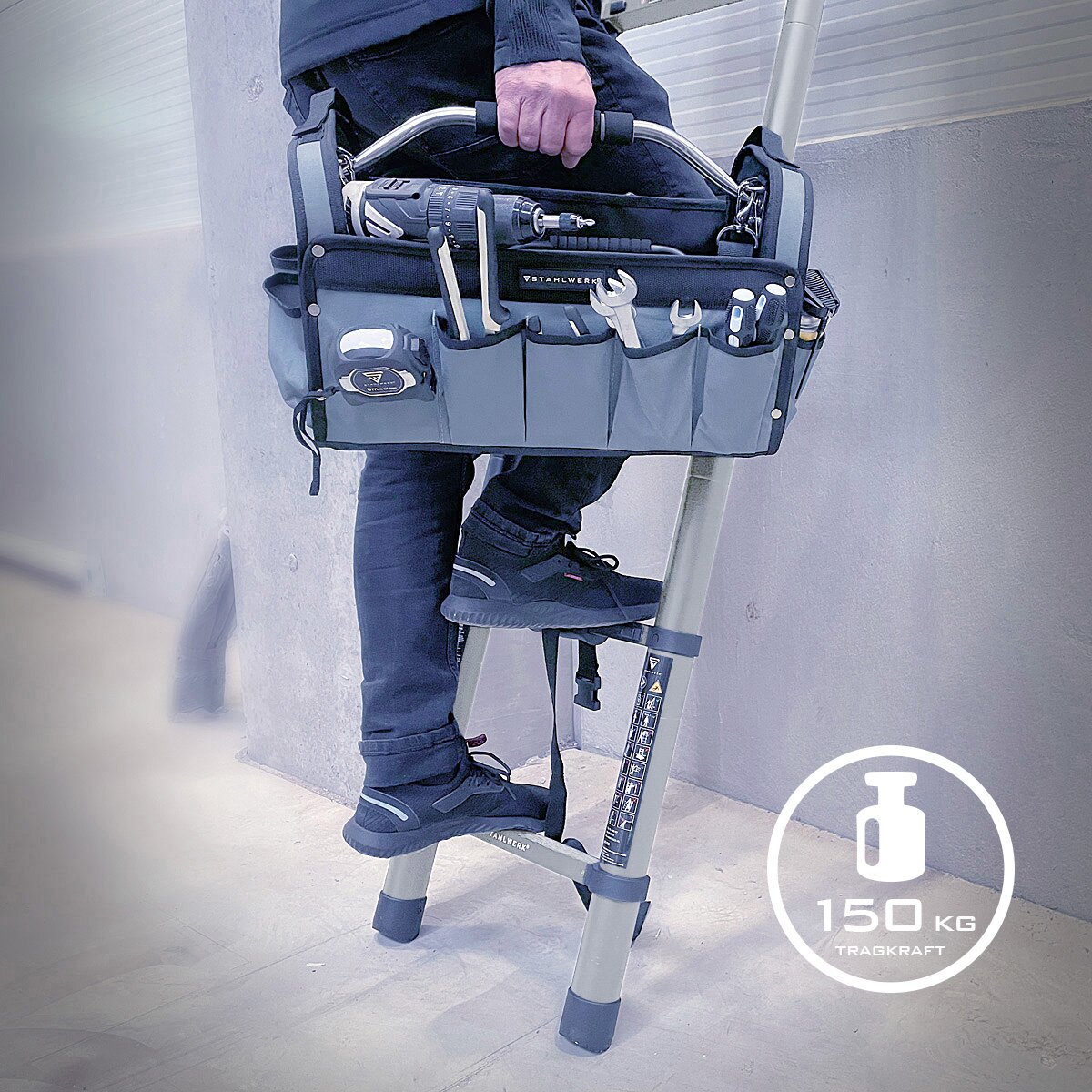 Stahlwerk Telescopic manager TL-260 ST with 150 kg load capacity and 2.60 m maximum length, pull-out aluminum conductor | Gesture manager | Sprout leaders with non-slip sprouts including a 7-year manufacturer's guarantee