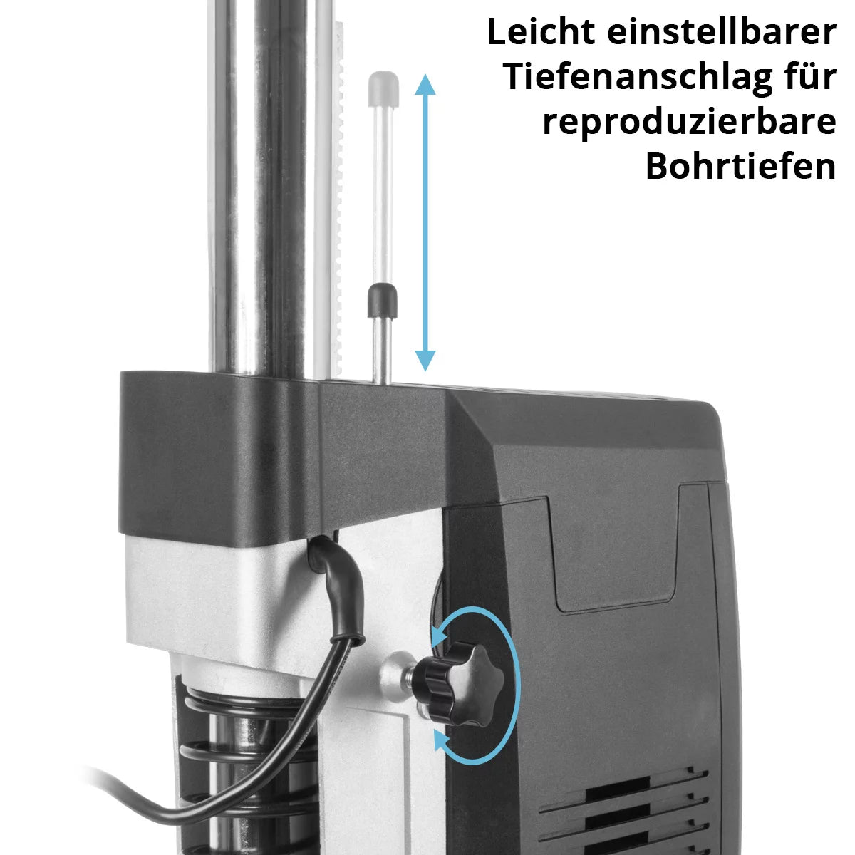 STAHLWERK MBD-800 ST مثقاب منضدي بالليزر الموضعي | مثقاب عمود 800 وات | 200 - 2500 دورة في الدقيقة | ظرف مثقاب بدون مفتاح 1.5 - 13 ملم | ماكينة حفر الأعمدة بضربة حفر 90 مم | العرض الرقمي
