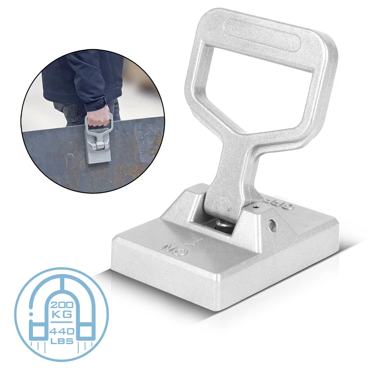 Steelwork of magnetic lifter | Servant with 200 kg load capacity and versatile handle for maximum flexibility