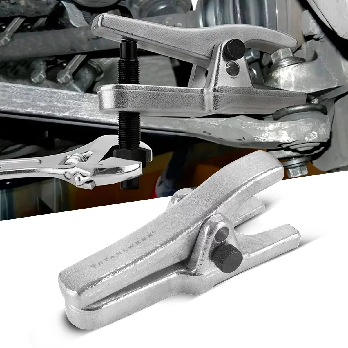 Steelworks Support Joint-Down-Down Set Presser da giunto a sfera in 5 parti | Spelling Rod Puller | Bullone articolare impressionante | Strumento articolare Trot | Strumento speciale per auto