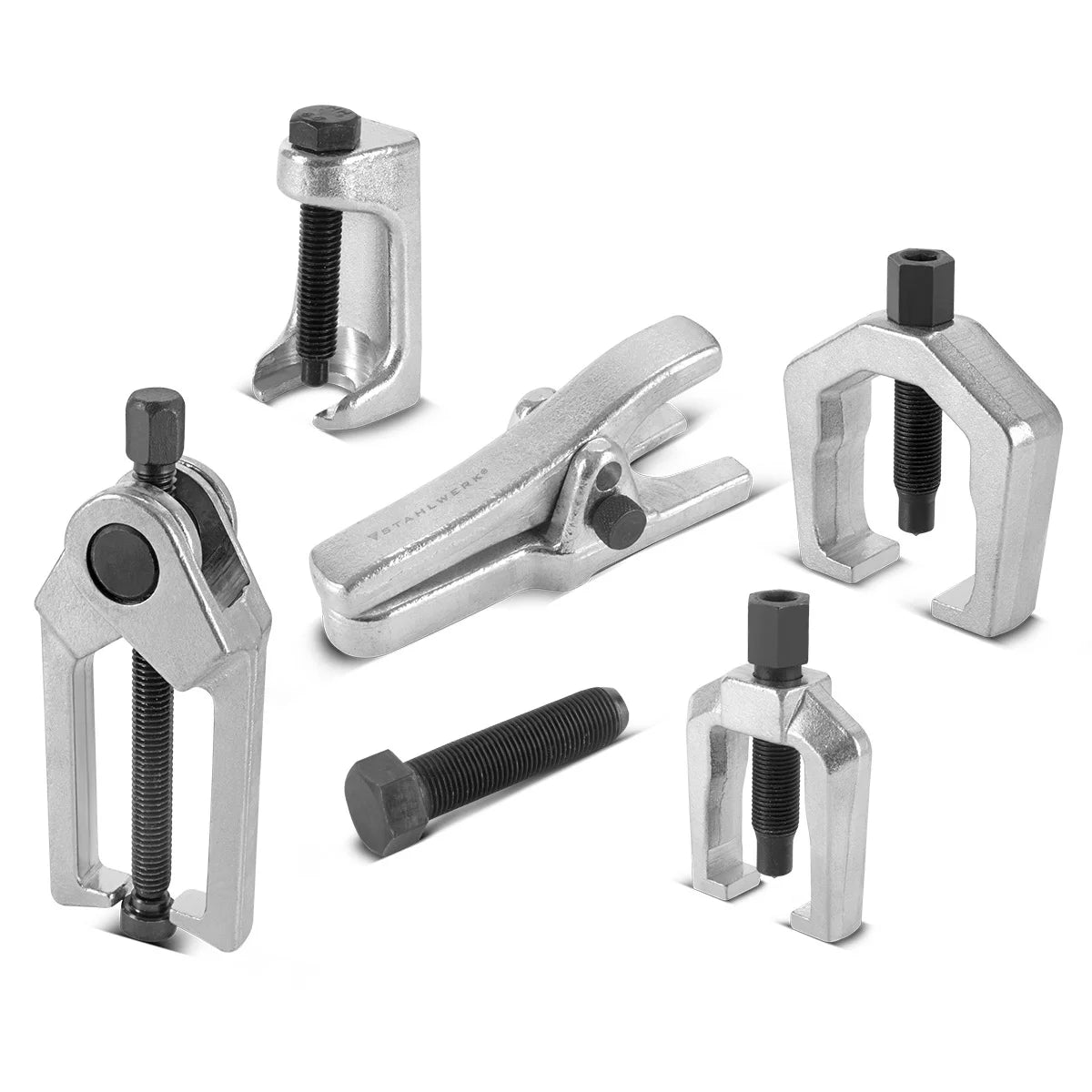 Steelworks Support Joint-Down-Down Set Presser da giunto a sfera in 5 parti | Spelling Rod Puller | Bullone articolare impressionante | Strumento articolare Trot | Strumento speciale per auto