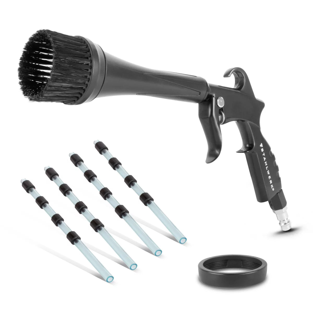 Pistola de limpieza en seco STAHLWERK RP-24 ST | Pistola de limpieza de aire comprimido | Efecto tornado | Limpiador de tapicerías | Pistola de soplado automotriz para limpieza de superficies.