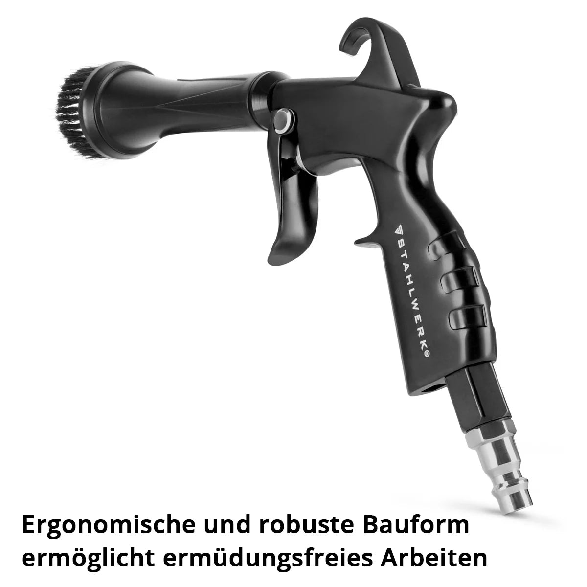Pistola de limpieza en seco STAHLWERK RP-24 ST | Pistola de limpieza de aire comprimido | Efecto tornado | Limpiador de tapicerías | Pistola de soplado automotriz para limpieza de superficies.
