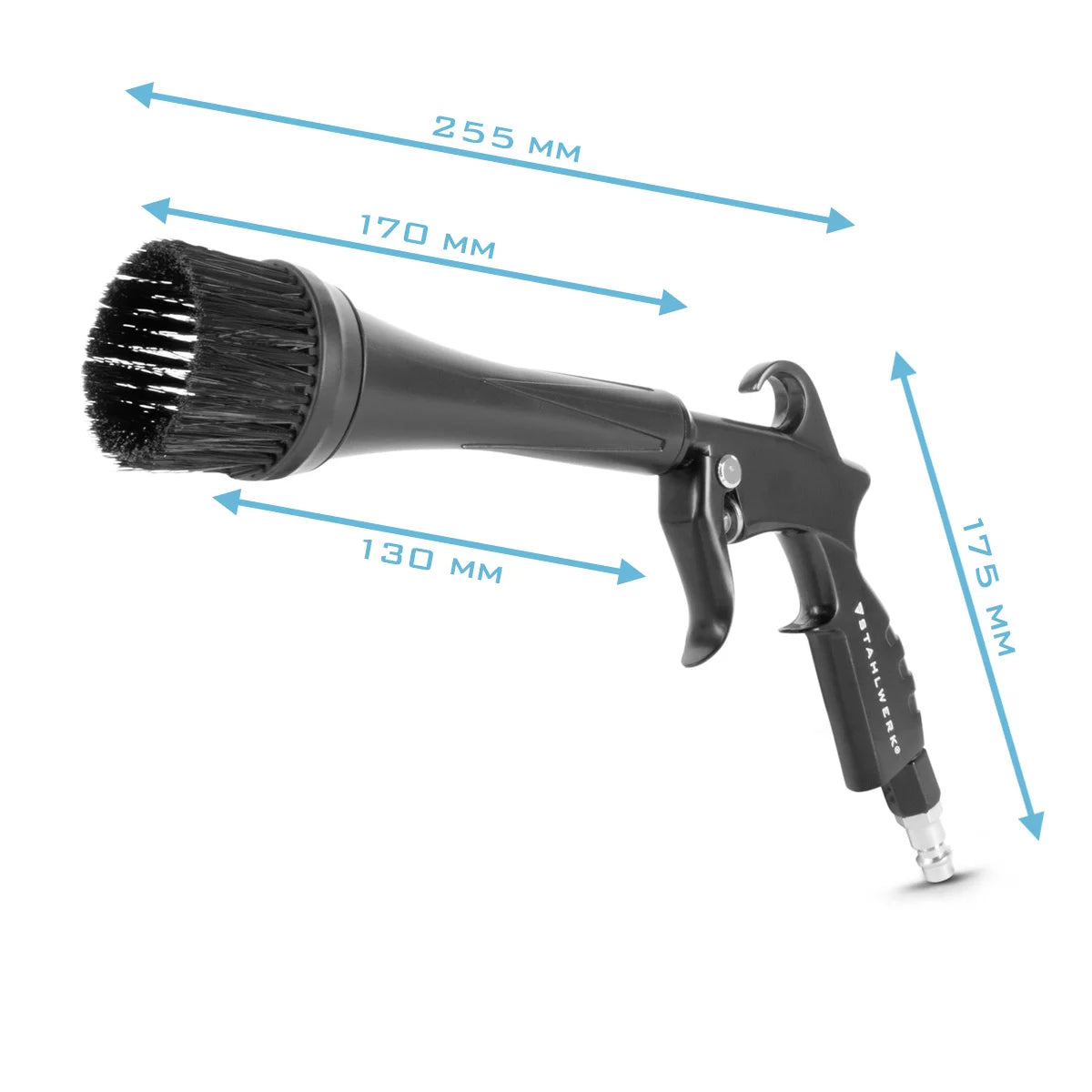 Pistola de limpieza en seco STAHLWERK RP-24 ST | Pistola de limpieza de aire comprimido | Efecto tornado | Limpiador de tapicerías | Pistola de soplado automotriz para limpieza de superficies.