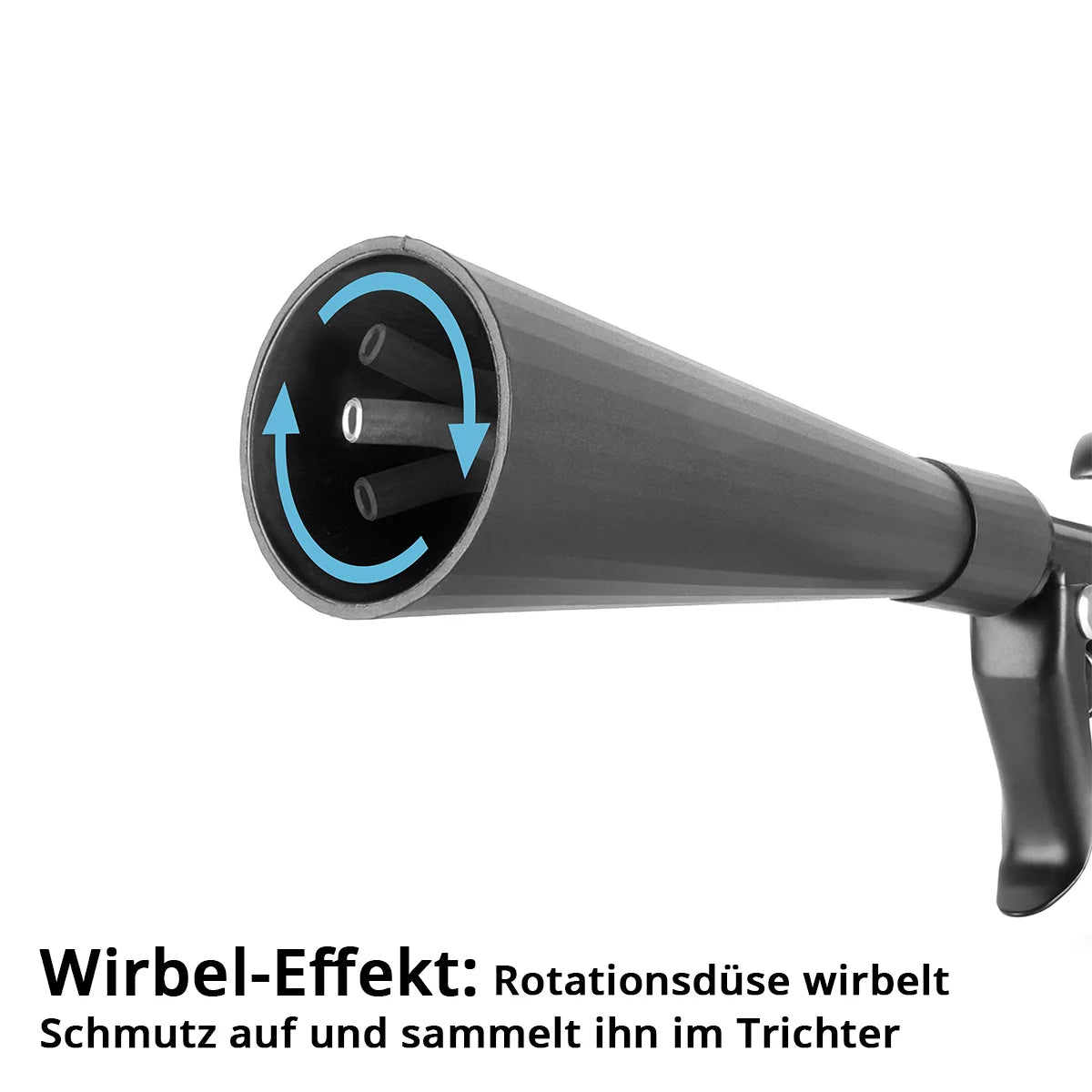 STAHLWERK dry cleaning gun RP-25 ST | Ball-bearing metal vortex nozzle | Compressed air cleaning gun | Tornado effect | Strong upholstery cleaner | Automotive blow gun for surface cleaning
