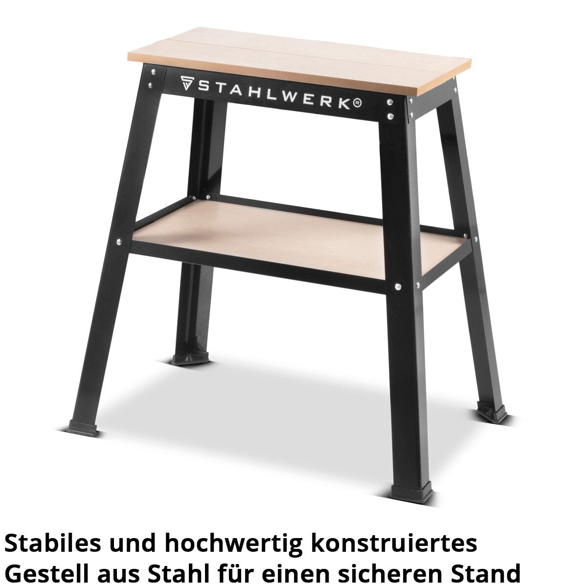 STAHLWERK Universal-Maschinenständer UM-10 ST mit 225 kg Tragkraft 82 x 58 x 82 cm verstellbarer Maschinentisch | Maschinenuntergestell | Werktisch | Werkbank | Werkstatttisch
