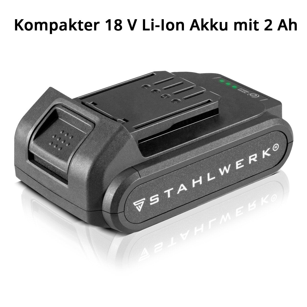 بطارية STAHLWERK 18 V Li-Ion مع 2 Ah للمفكات اللاسلكية | مثقاب/مفك براغي لاسلكي | مثقاب لاسلكي | أداة لاسلكية