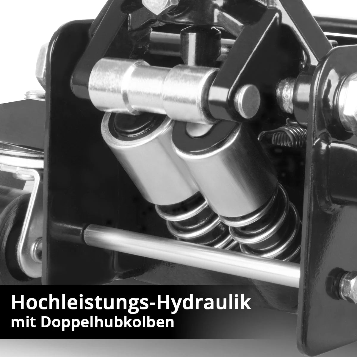 STAHLWERK Wagenheber WHB-73 ST mit 3 t Tragkraft, gummierte Silent-Rollen, Doppelhubkolben und 73-500 mm Hubbereich | Extra flacher Rangierwagenheber | Hydraulik-Wagenheber | Schwarzer Autoheber