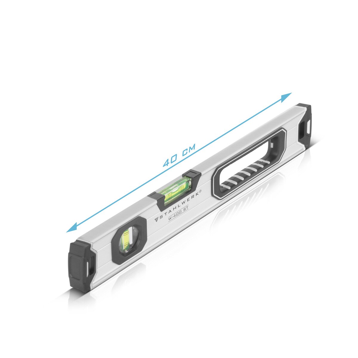 Échelle d'eau en acier W-400 ST en aluminium avec une échelle directionnelle magnétique de longueur de 400 mm | Échelle de l'eau de l'aimant | Échelle d'eau en aluminium