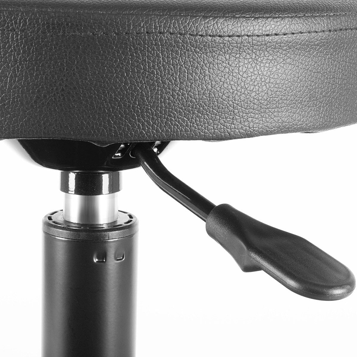 Steelworks height-adjustable workshop stool WRH-136 ST up to 136 kg resilient, 40-54 cm seat height, with four removable storage compartments, rolling seat / roller stool with ball-bearing light row rollers