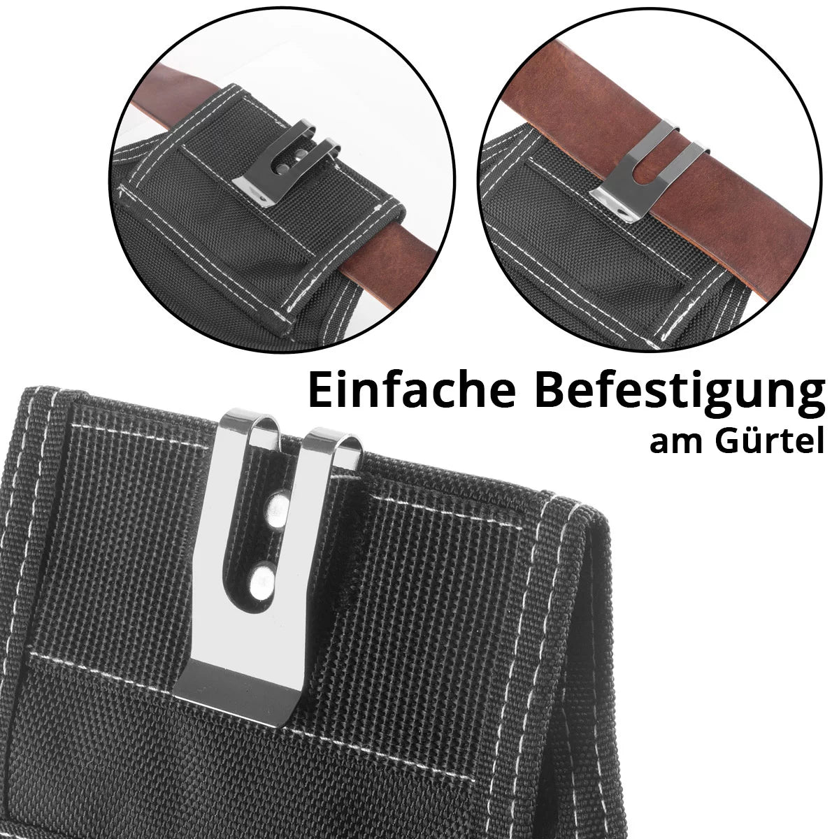 Steel mill Tool belt made of robust polyester fabric | Multifunctional tool belt bag with a spacious storage space, hammer holder, measuring tape holder | Craftsman belt | Tool bag