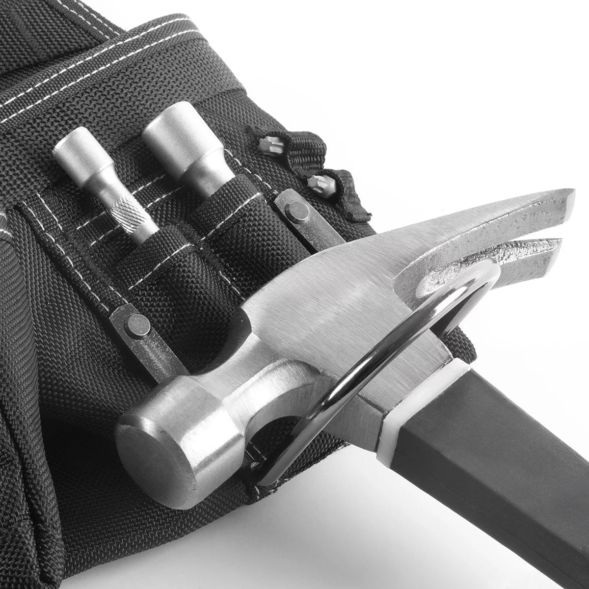 Steel mill Tool belt made of robust polyester fabric | Multifunctional tool belt bag with a spacious storage space, hammer holder, measuring tape holder | Craftsman belt | Tool bag