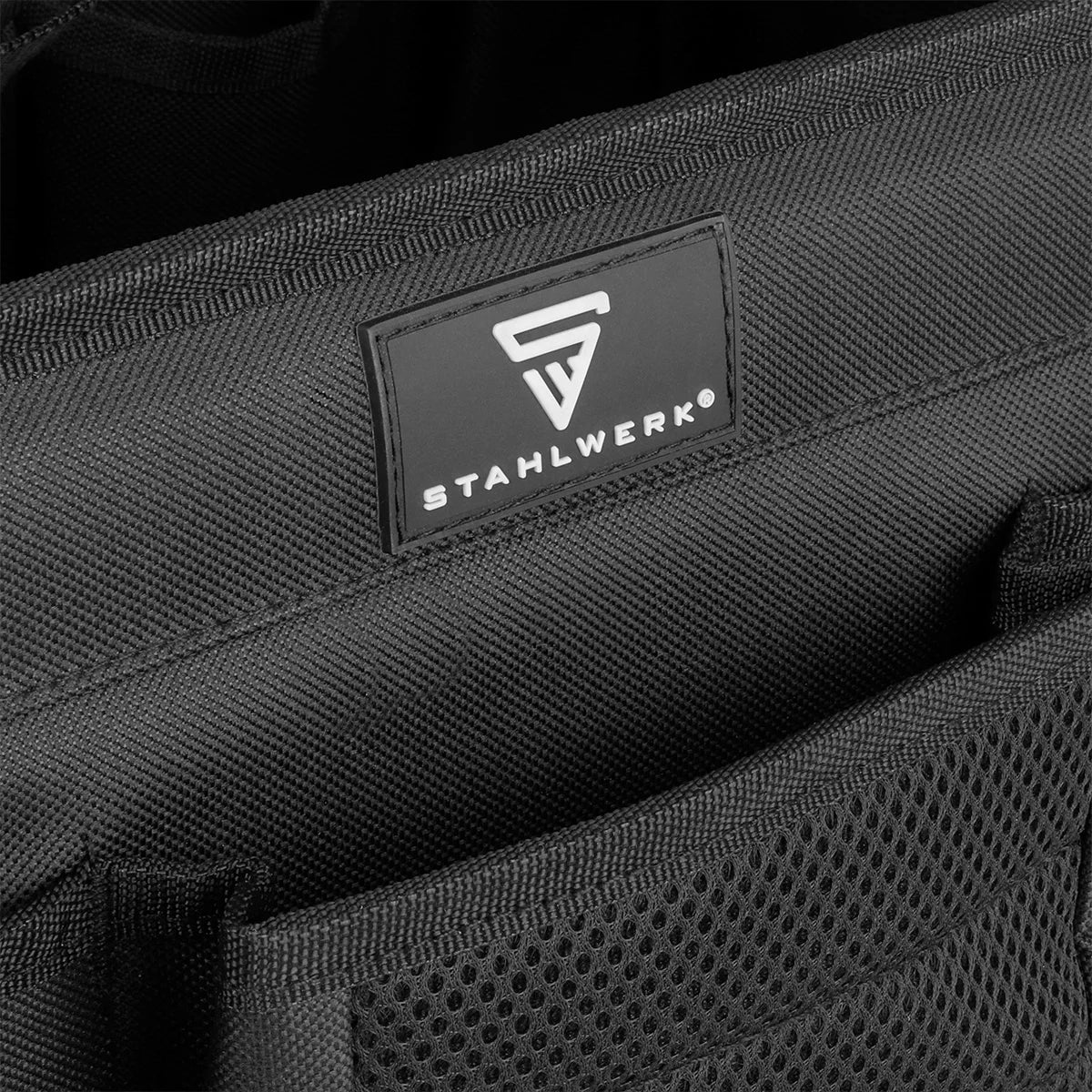 STAHLWERK tool bag | 11 outside and 10 inside pockets | Robust installer bag | Portable tool box | Assembly bag with carrying handle and shoulder strap | Durable polyester fabric