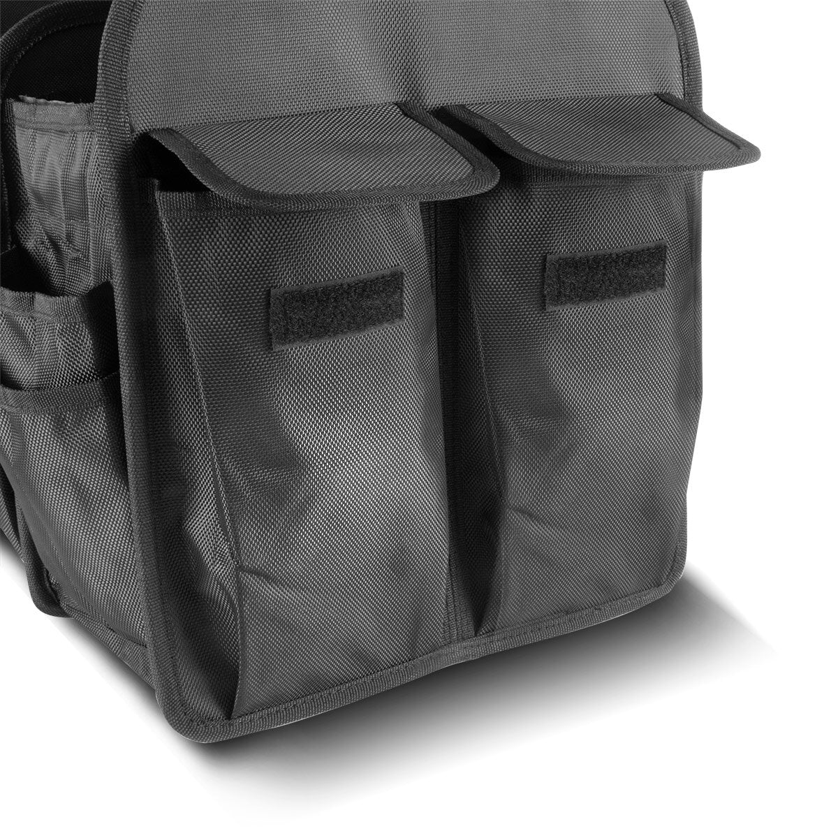 Borsa per utensili Stahlwerk con 11 tasche esterne e 2 grandi compartimenti interni con 5 tasche interne, robusto custodia per assemblaggio / borsa per utensili con manico e tracolla in tessuto durevole in poliestere