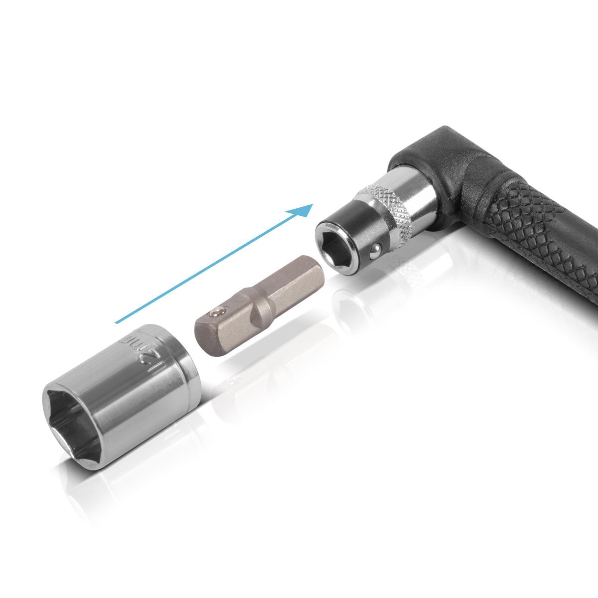 Steelworks 19-part angle screwdriver-bit set 1/4 inches with bits and plug-in chrome vanadium, can be used on both sides, L-shape screwdriver | Screwer | Set key set