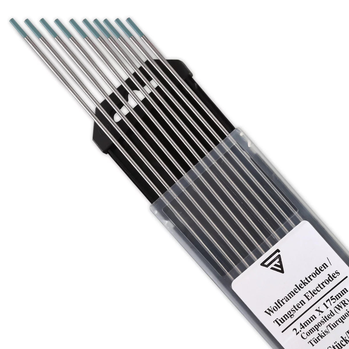 STAHLWERK 10er Set Wolframelektroden WTKS Türkis, Durchmesser 2,4 mm, Perfektes Zündverhalten zum Schweißen von Aluminium, legierten und unlegierten Stählen.
