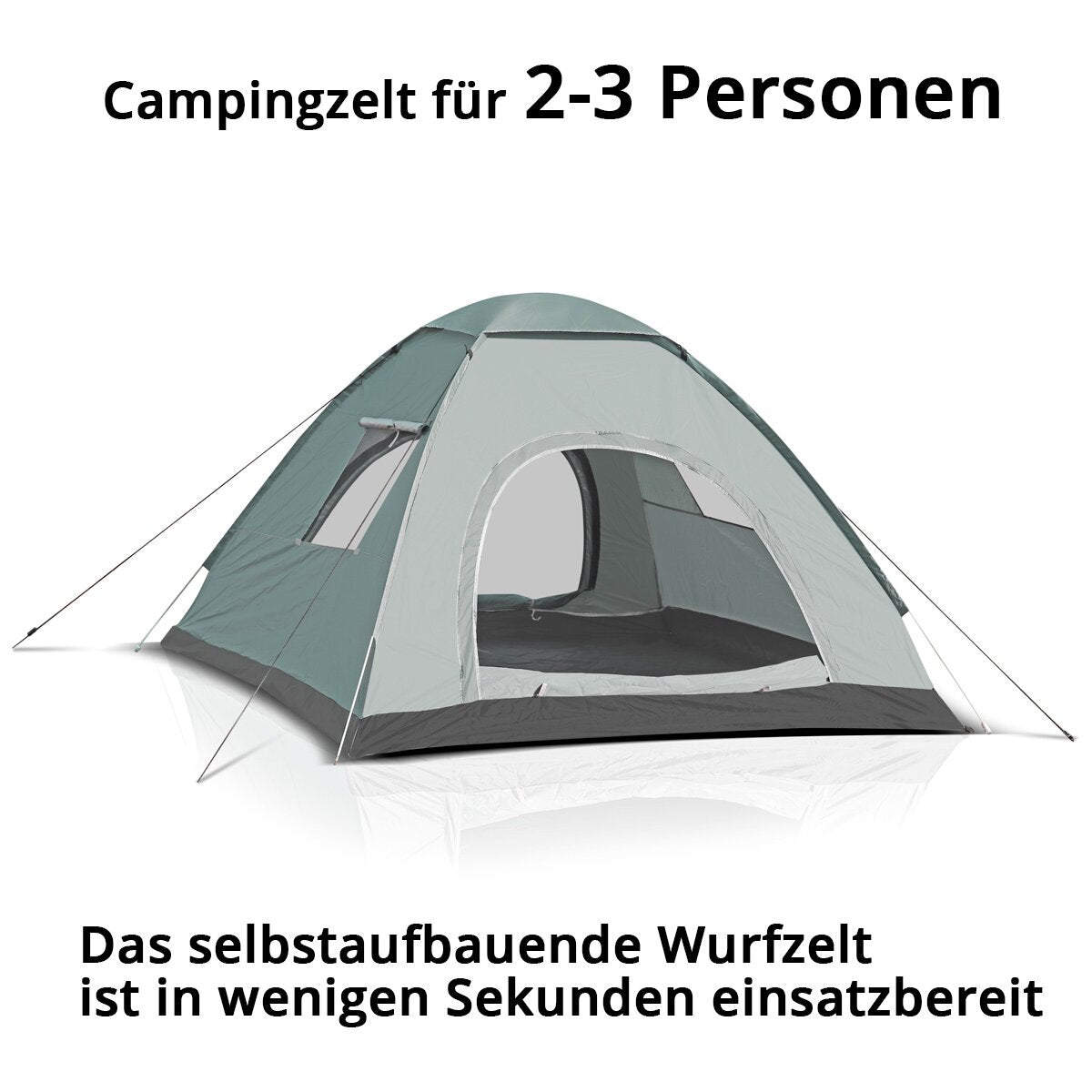 Tent de camping Stahlwerk Z-200 ST 200 x 200 cm Tent pop-up auto-construit | Tent Wurf | Igluzelt | Tente pliante | Tent à dôme | Tente de randonnée | Tente pour 2-3 personnes, y compris le sac de transport