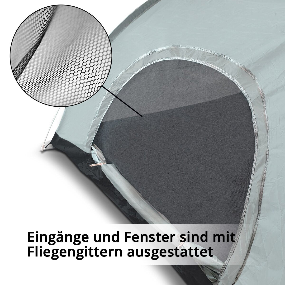 Tent de camping Stahlwerk Z-200 ST 200 x 200 cm Tent pop-up auto-construit | Tent Wurf | Igluzelt | Tente pliante | Tent à dôme | Tente de randonnée | Tente pour 2-3 personnes, y compris le sac de transport