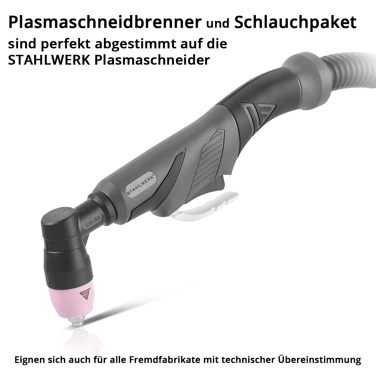 STAHLWERK شعلة قطع بلازما AG-60 / SG-55 حزمة خرطوم 5 متر حتى 70 أمبير / قاطع بلازما