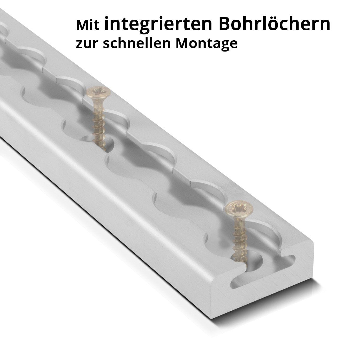 Steelwork Laschiene 100 cm airline rail | Fastening rail | Fastening strip made of aluminum with integrated boreholes for load securing during transportation