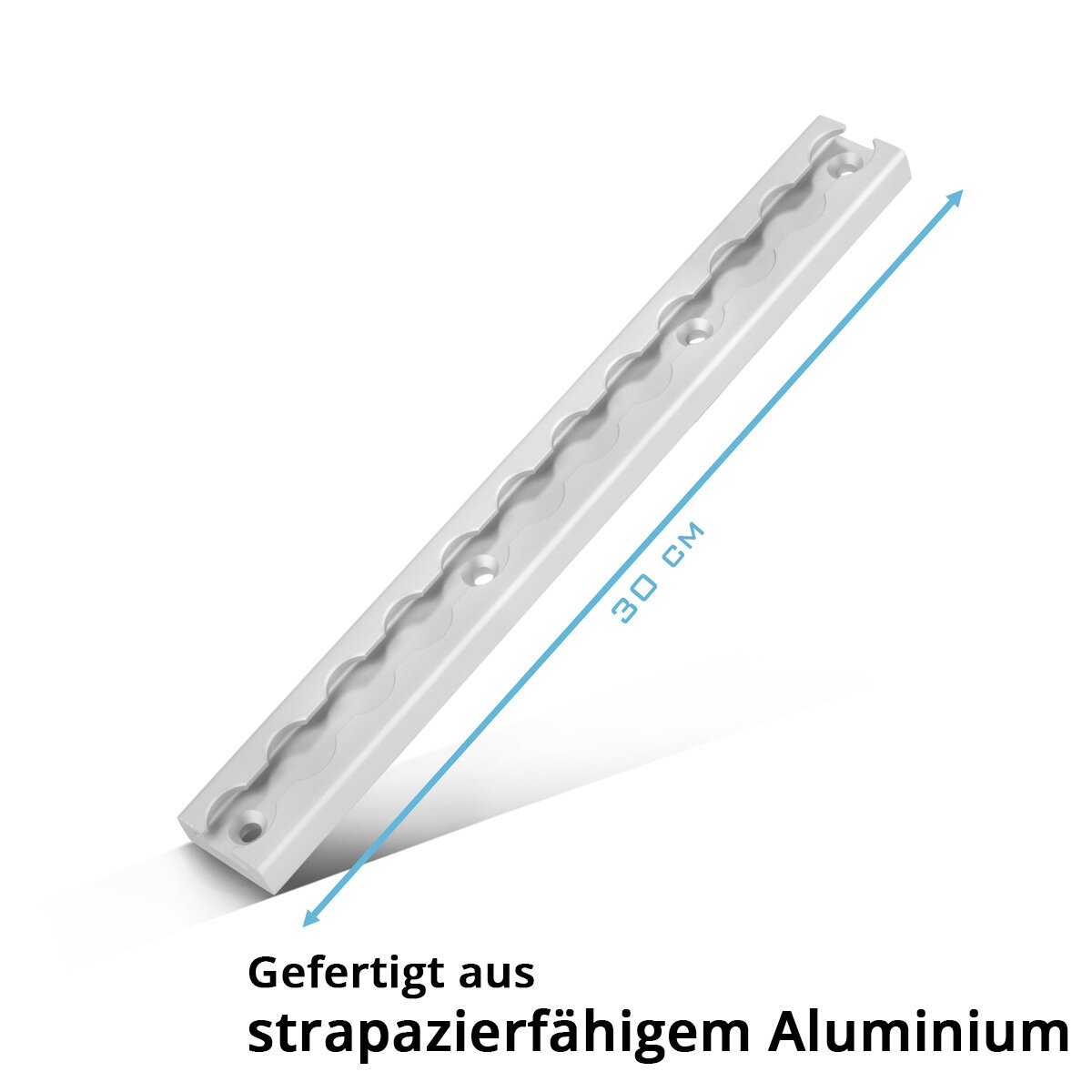 Rails de azotes de acero Ajuste LRS-30 ST con tráqueo de 30 cm de riel de aerolínea de 30 cm hecho de aluminio con orificios integrados para la obtención de carga durante el transporte
