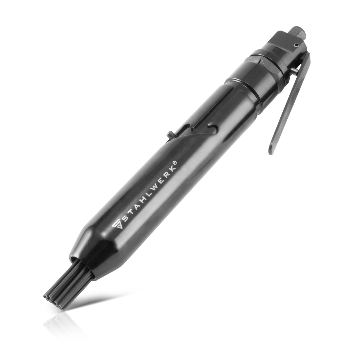 STAHLWERK DNE-600 ST professioneller Druckluft-Nadelentroster in gerader Bauform Trommelhub 14 mm 6.000 Schläge pro Minute für Werkstatt und Industrie