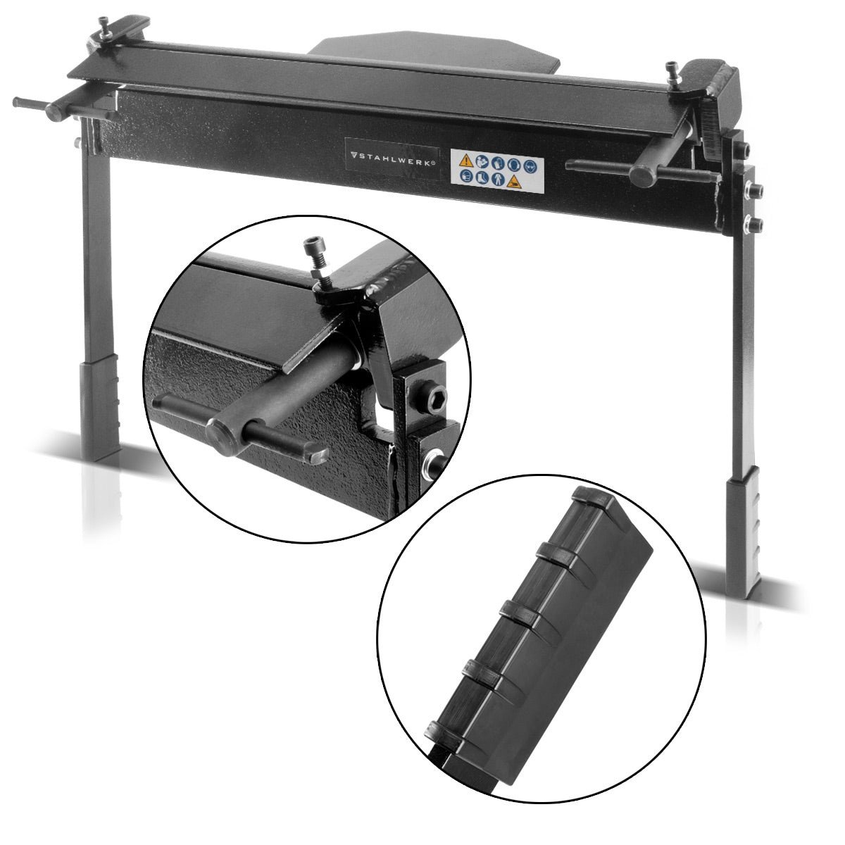 Steel mechanism FROM BAND AB -460 ST - sheet metal bending machine for sheets up to 1.2 mm thick, bending angle 0 to 135 degrees, work area 460 mm