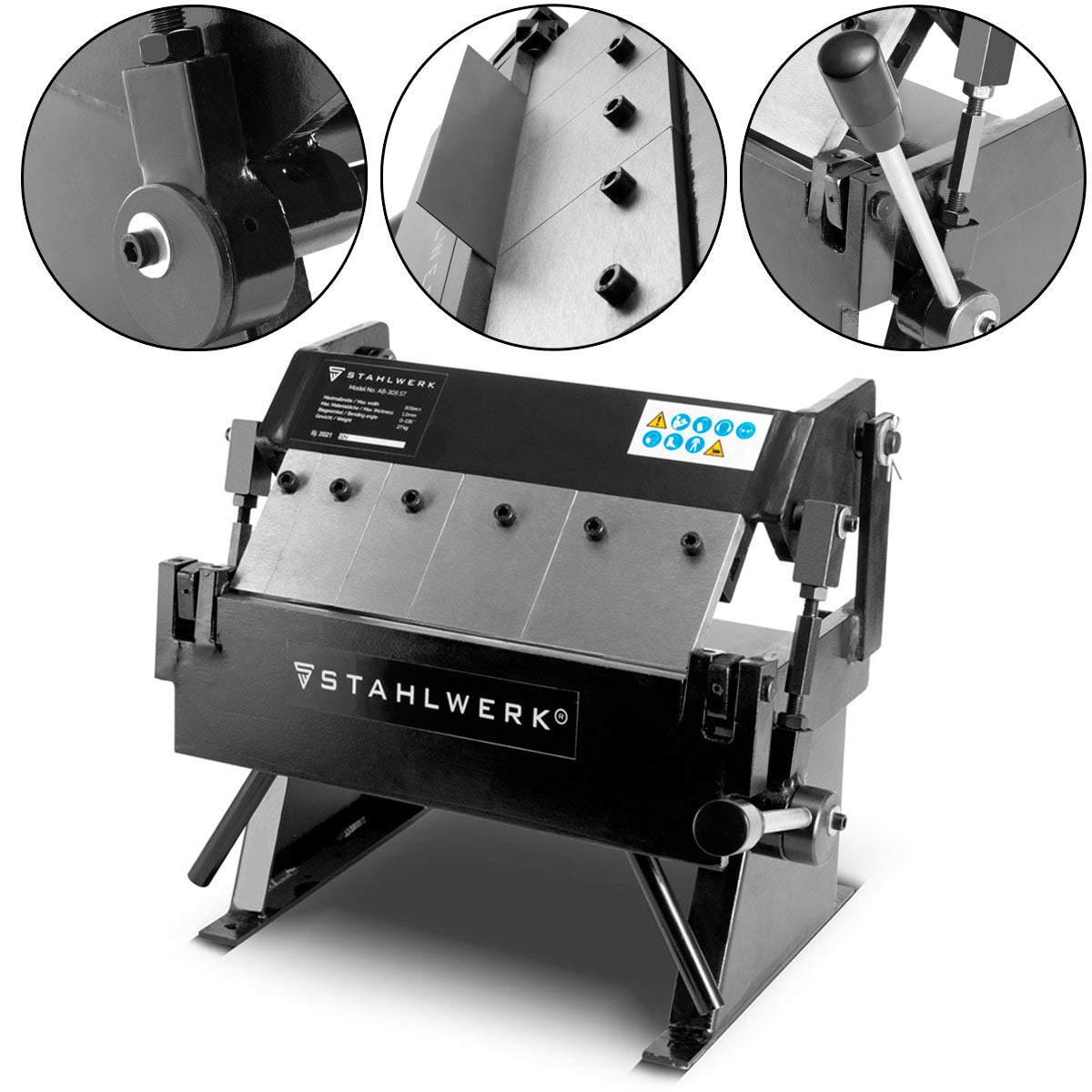 STAHLWERK AB-305 ST منضدة قابلة للطي وآلة قابلة للطي بسماكة تصل إلى 1 مم لثني أو طي أو إنتاج مقاطع معدنية ومكونات مصنوعة من الصفائح المعدنية