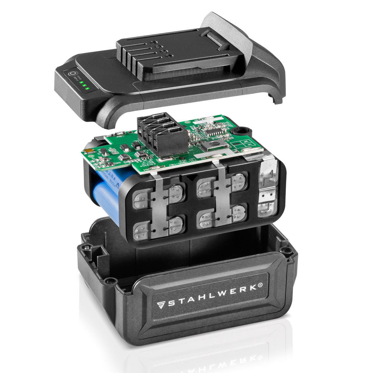 Acciaio in acciaio 20 V Batteria 4Ah Batteria di sostituzione degli ioni li-ioni adatta per gli strumenti Cacciavite con corda senza corda di smerigliatrice per angolo di batteria a orecchie di battente 4000 mAh