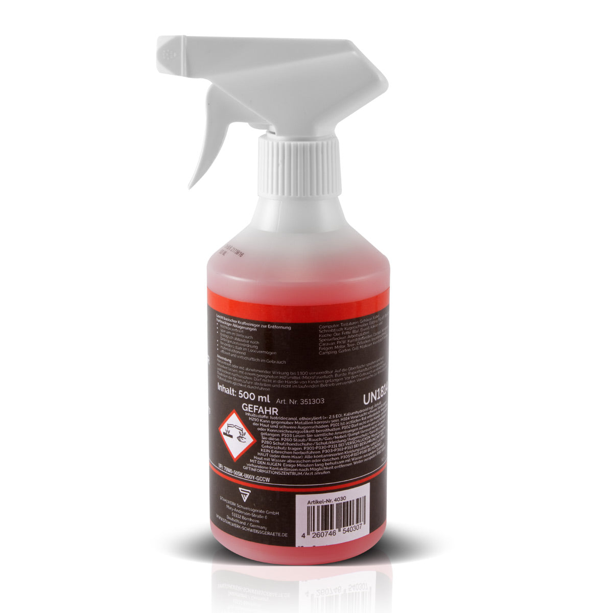 Steelworks of slight basic strength cleaners and cleaning concentrate to remove dirt as well as stubborn deposits in the household and workshop