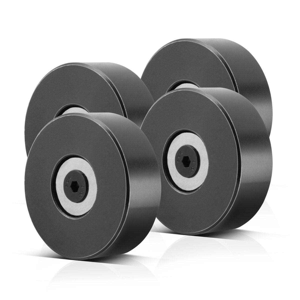STAHLWERK Magnet-Anschlag stapelbar 44 x 15 mm universell einsetzbar z.B. für Schweißtische - Praktisches 4er Set