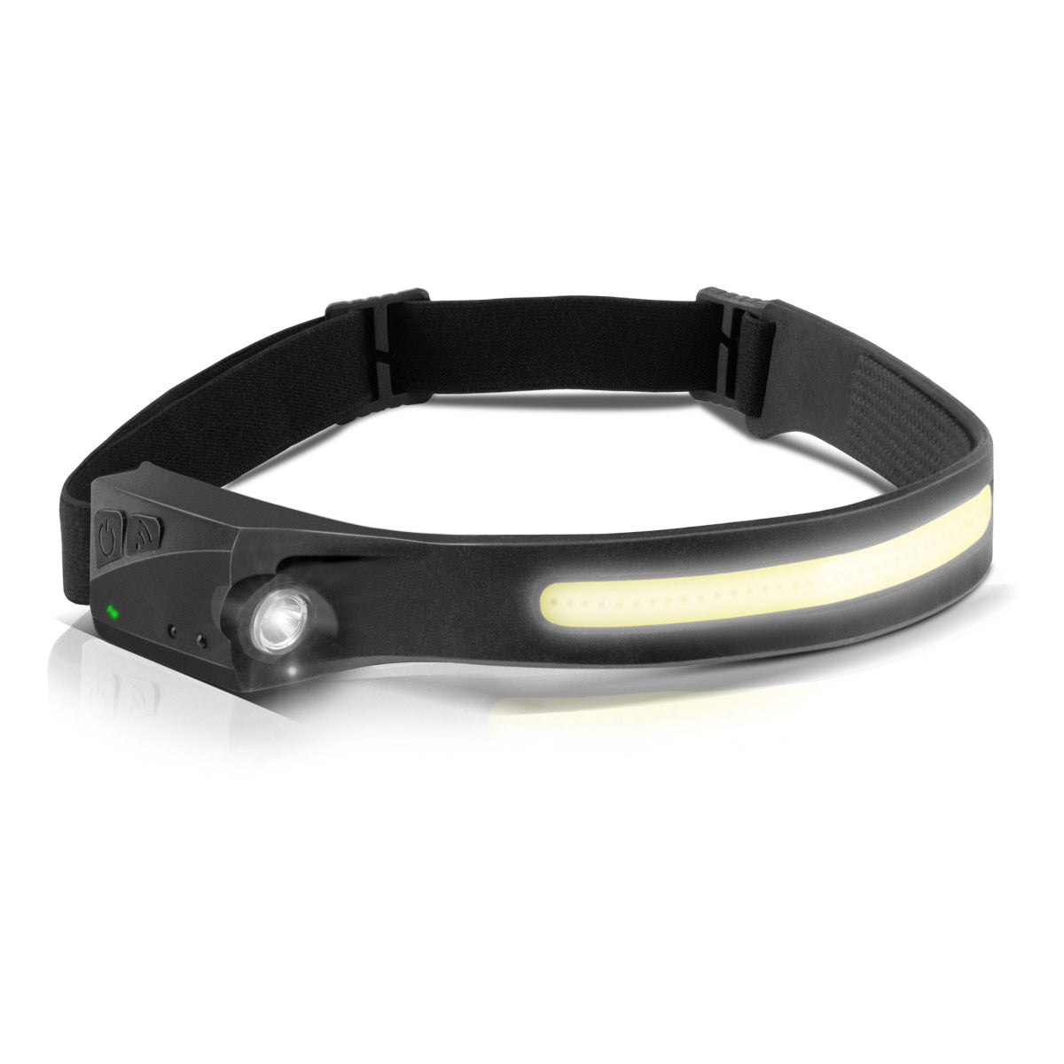 Lampada LED in acciaio ALS-350 ST POTENTE LUCE DI TESTA / LAVOGNO DI LAVORO / FROFERA CON BATTERE INGETRATA, COLLEGAMENTO USB-C, 5 modalità di luce e sensore