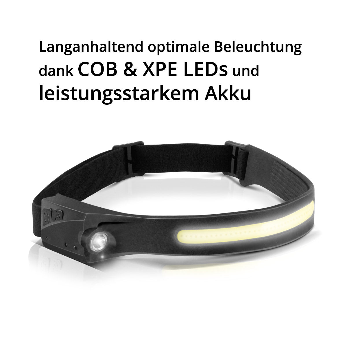 Lampada LED in acciaio ALS-350 ST POTENTE LUCE DI TESTA / LAVOGNO DI LAVORO / FROFERA CON BATTERE INGETRATA, COLLEGAMENTO USB-C, 5 modalità di luce e sensore