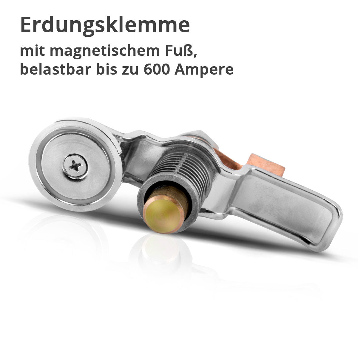 Pince de mise à la terre magnétique en acier EC-600 ST / MASSELEMME / MASSEMAGET pour les dispositifs de soudage et le couteau à plasma jusqu'à 600 A