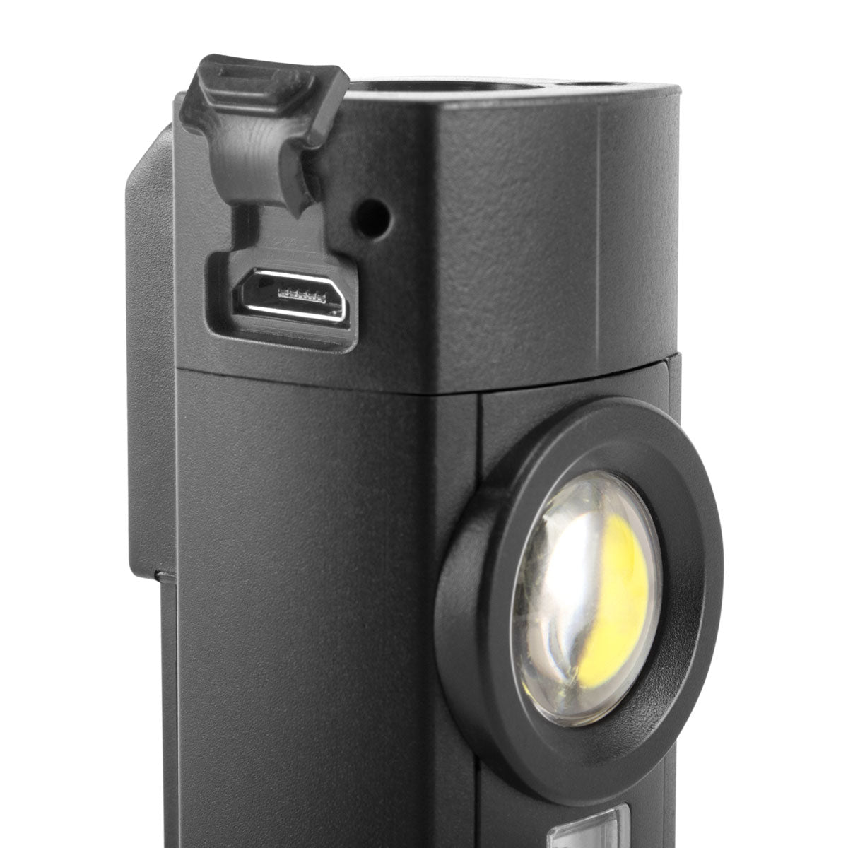 Lámpara de trabajo LED de acero AL-3 ST potente lámpara de linterna / taller de 5 vatios con 4 modos de luz que incluyen luz UV, batería integrada, imán y conexión USB