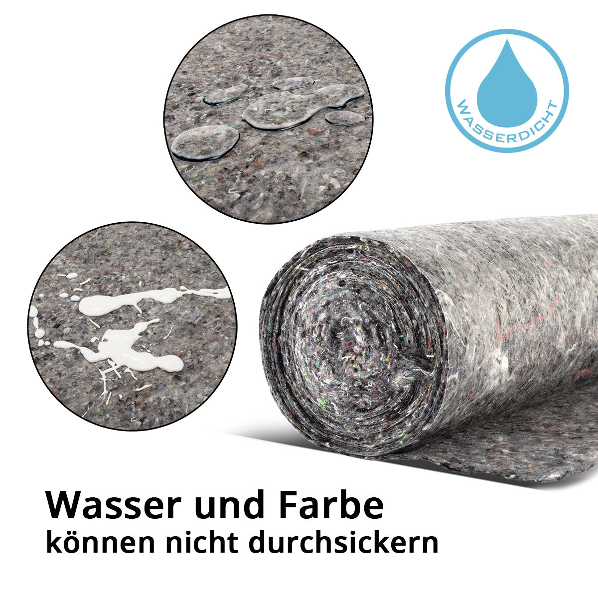 STAHLWERK Abdeckvlies / Malervlies / Schutzvlies mit rutschhemmender Oberfläche, hochbelastbar, saugstark und wiederverwertbar, 50 m 220 g