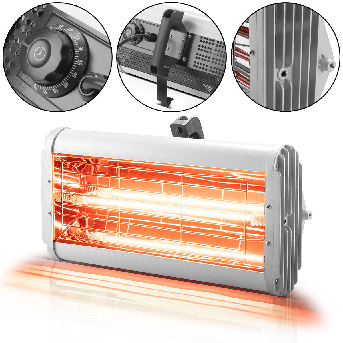 STAHLWERK Infrarot Lacktrockner MIL-1200 ST mit 1.200 Watt, leistungsstarker Infrarottrockner / IR Strahler / IR Trockner zum professionellen Trocknen von Autolack, Reparaturlack, Grundierungen uvm.