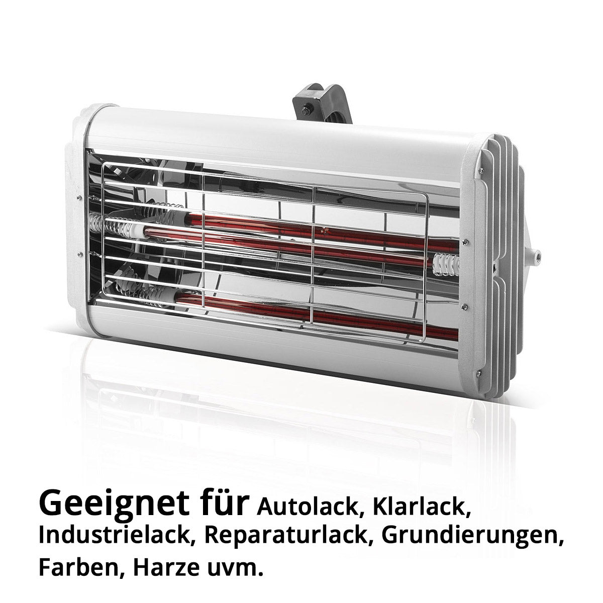 STAHLWERK Infrarot Lacktrockner MIL-1200 ST mit 1.200 Watt, leistungsstarker Infrarottrockner / IR Strahler / IR Trockner zum professionellen Trocknen von Autolack, Reparaturlack, Grundierungen uvm.